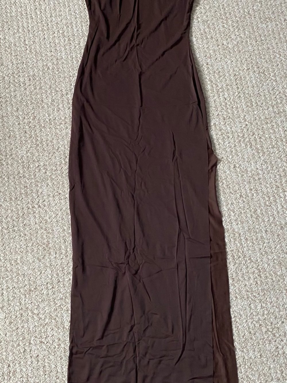 SKIMS Mesh Long Tank Dress in Cocoa - Picture 8 of 8